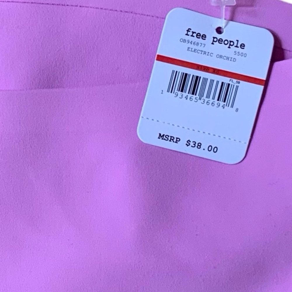 Free People Intimately Nina Bandeau Top Women Color Electric Orchid Size XS - Picture 6 of 8